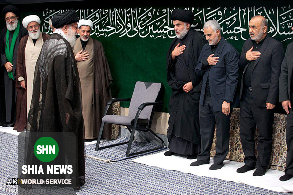 حضور مقتدی صدر و سردار سلیمانی در مراسم شام غریبان+ تصاویر