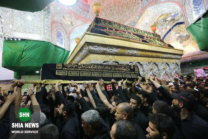 تشییع پیکرهای شهدای حادثه در کربلا