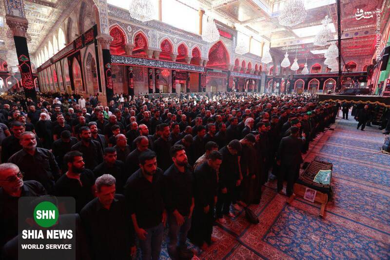 تشییع پیکرهای شهدای حادثه در کربلا