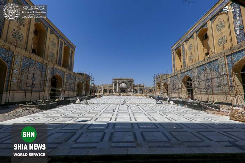 آخرین مراحل ساخت صحن حضرت زهرا(س)