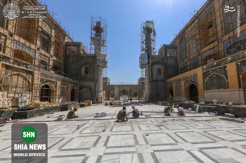 آخرین مراحل ساخت صحن حضرت زهرا(س)