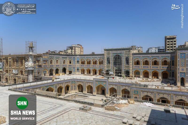 آخرین مراحل ساخت صحن حضرت زهرا(س)