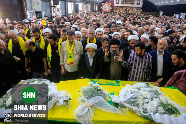 تشییع پیکر دو شهید حزب الله لبنان + تصاویر