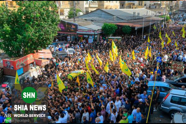 تشییع پیکر دو شهید حزب الله لبنان + تصاویر