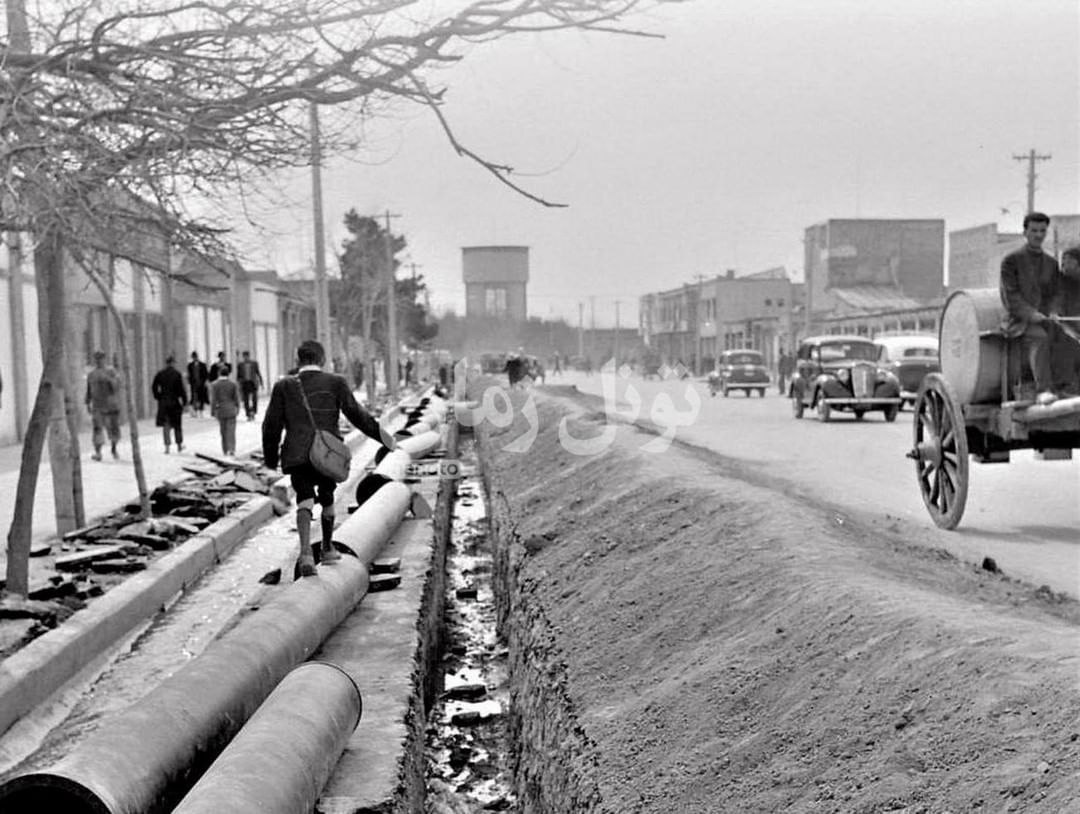 لوله کشی آب تهران در اوایل دهه ۳۰ + تصویر