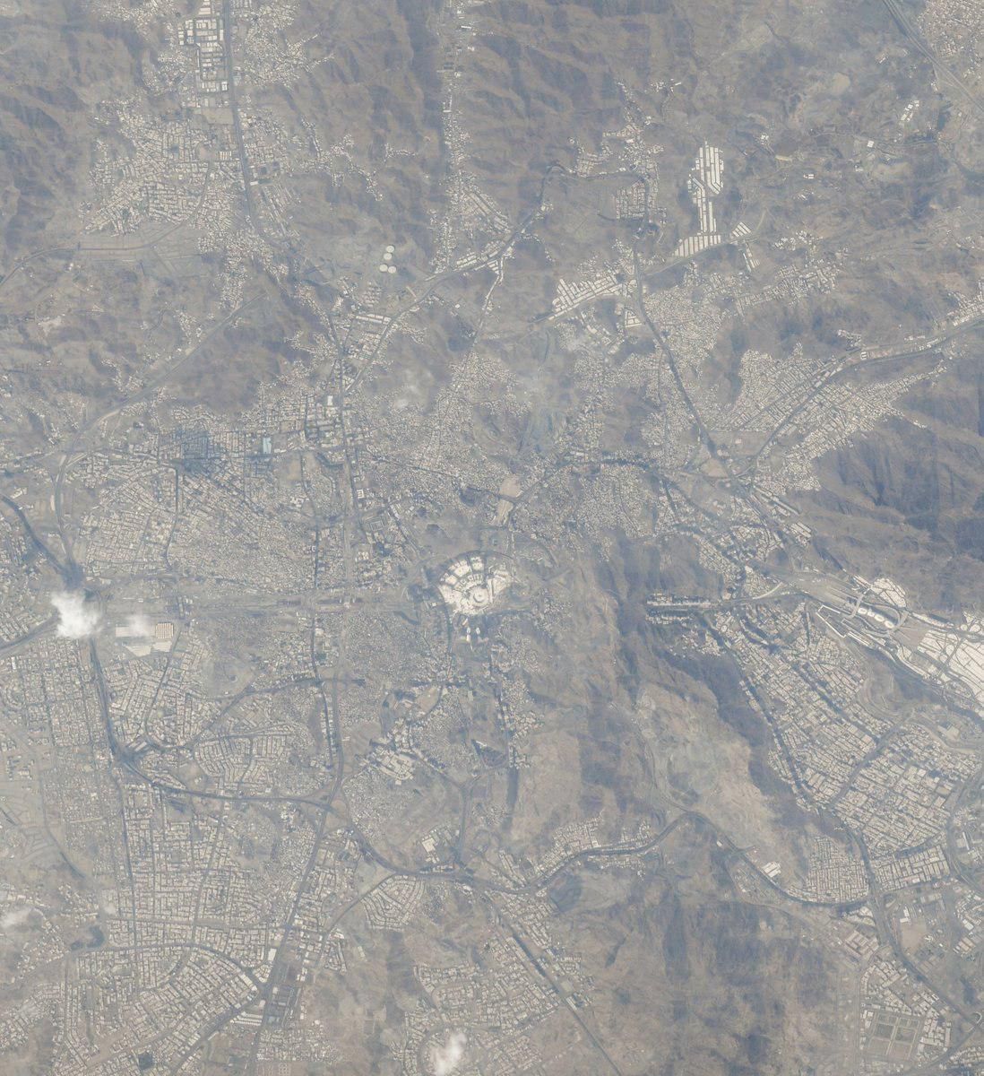 مکه و مسجدالحرام از ایستگاه فضایی بین‌المللی + تصویر