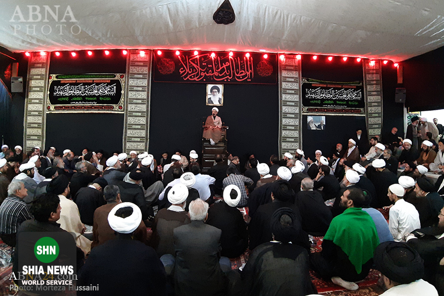 عزاداری شهادت امام حسن مجتبی(ع) در دفتر آیت&zwnj;الله صافی گلپایگانی