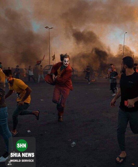 جوکر در تظاهرات بغداد!