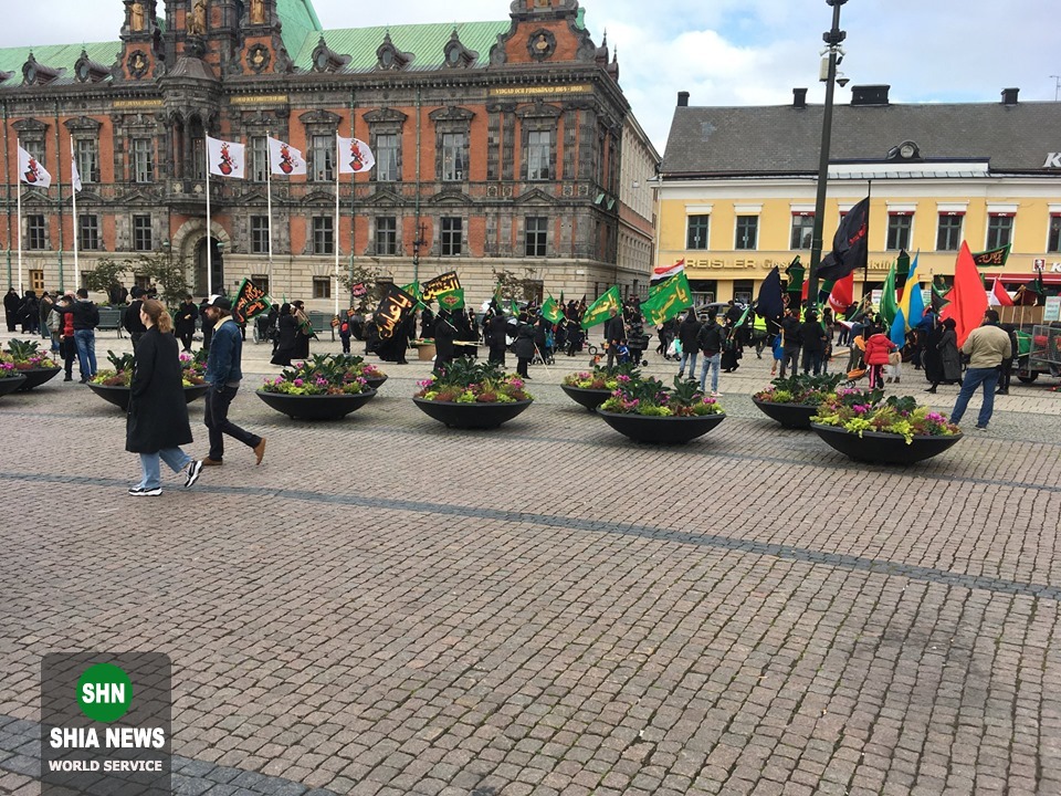 راهپیمایی گسترده شیعیان سوئد به یاد اربعین حسینی(ع)
