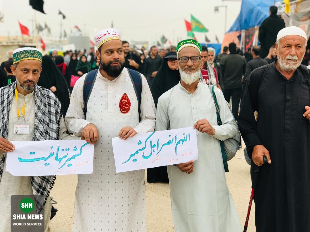 صدای مسلمانان کشمیر در راهپیمایی اربعین ۲۰۱۹