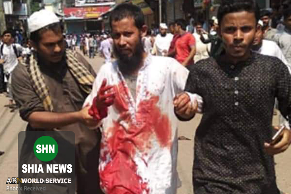 درگیری پلیس و معترضان به توهین به پیامبر(ص) در بنگلادش