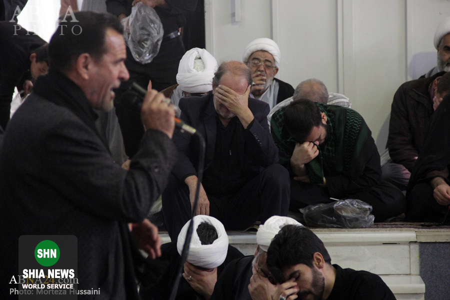 مراسم عزاداری در دفتر آیت&zwnj;الله صافی گلپایگانی در سالروز شهادت امام حسن عسکری(ع)