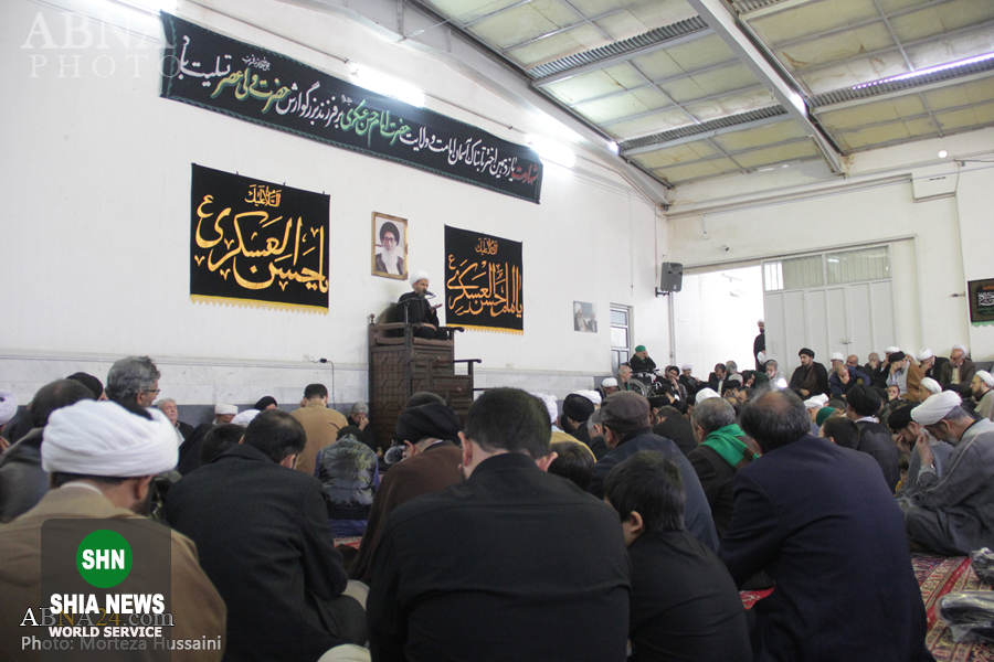 مراسم عزاداری در دفتر آیت&zwnj;الله صافی گلپایگانی در سالروز شهادت امام حسن عسکری(ع)