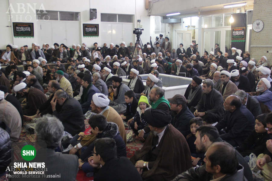 مراسم عزاداری در دفتر آیت&zwnj;الله صافی گلپایگانی در سالروز شهادت امام حسن عسکری(ع)