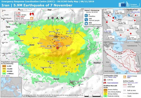 تصویر جابجایی پوسته زمین در اثر زلزله آذربایجان شرقی تصویر جابجایی پوسته زمین در اثر زلزله آذربایجان شرقی