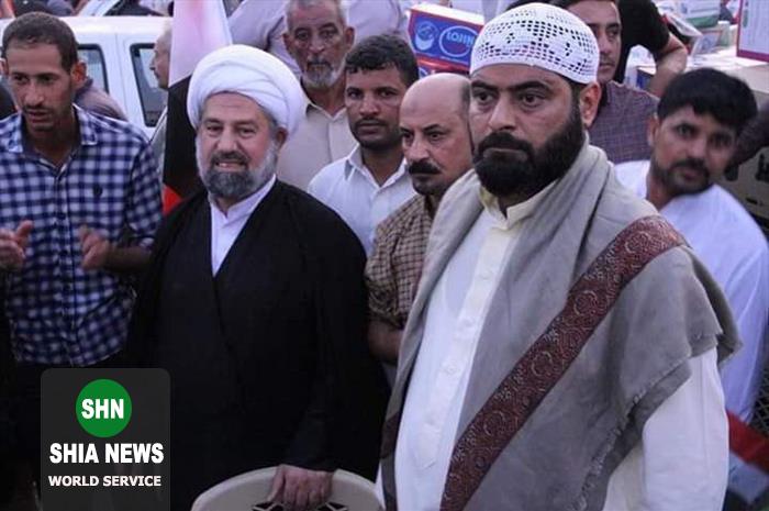 حضور روحانيون در كنار برخي معترضان عراقي