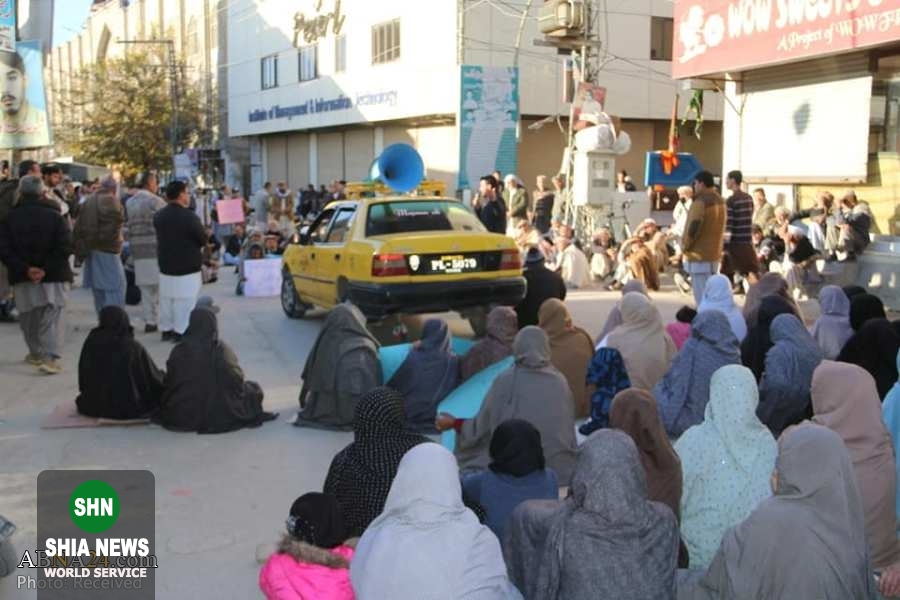 تجمع شیعیان کویته پاکستان در اعتراض به مشکلات آب و گاز