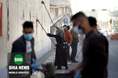 پاکسازی نجف اشرف از آثار برجای مانده از اعتراضات