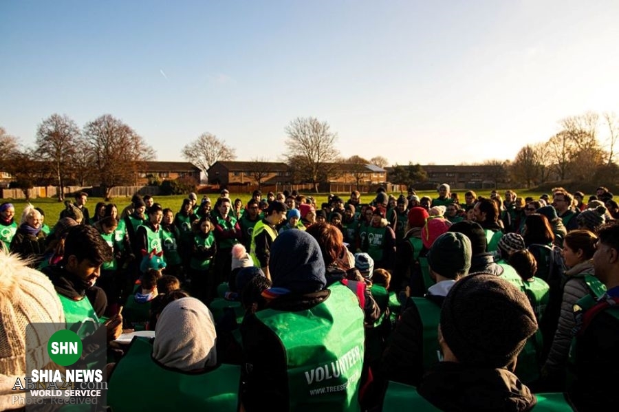 کاشت نهال در لندن با مشارکت موسسه خیریه انجمن وحدت اسلامی شیعیان