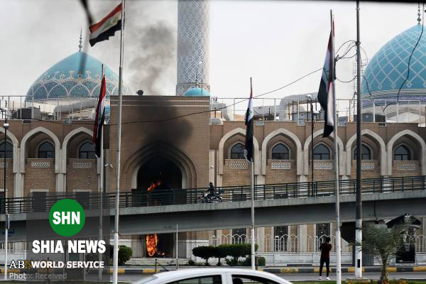آتش زدن مرقد آیت الله محمدباقر حکیم در نجف آتش زدن مرقد آیت الله محمدباقر حکیم در نجف