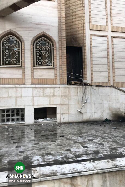 آتش زدن مرقد آیت الله محمدباقر حکیم در نجف آتش زدن مرقد آیت الله محمدباقر حکیم در نجف
