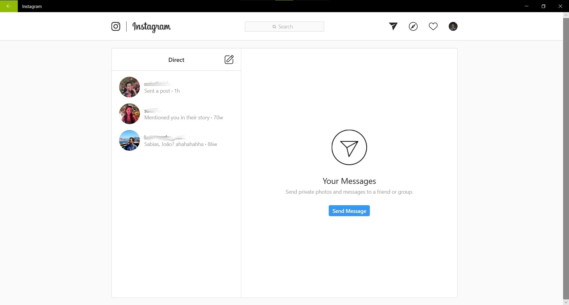 اضافه شدن دایرکت به نسخه دسکتاپ اینستاگرام