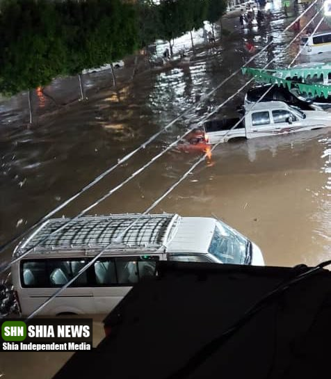 جاری شدن سیل شدید در پایتخت یمن