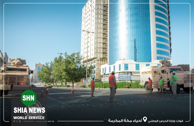 حضور گارد ملی سعودی در خیابانهای مکه حضور گارد ملی سعودی در خیابانهای مکه
