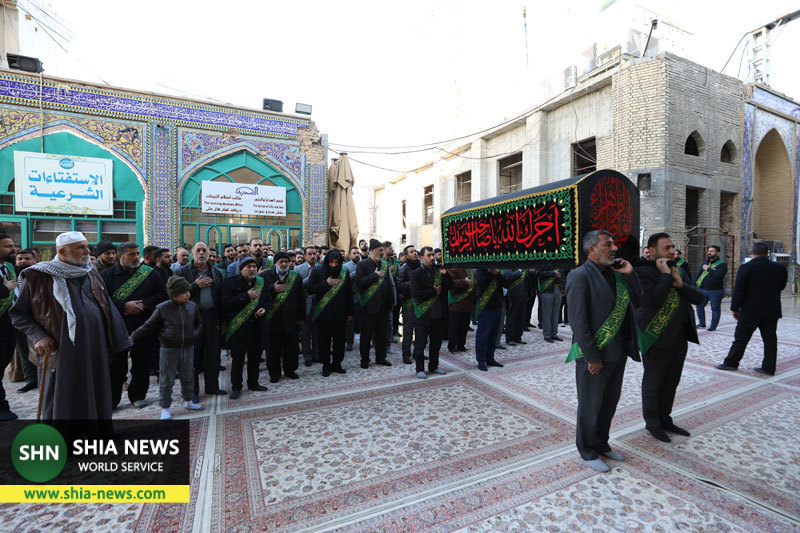 تشییع نمادین پیکر حضرت زهرا(ع) در حرمین امامین عسکریین