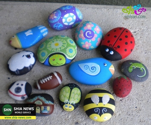 ایده نقاشی روی سنگ برای بچه ها