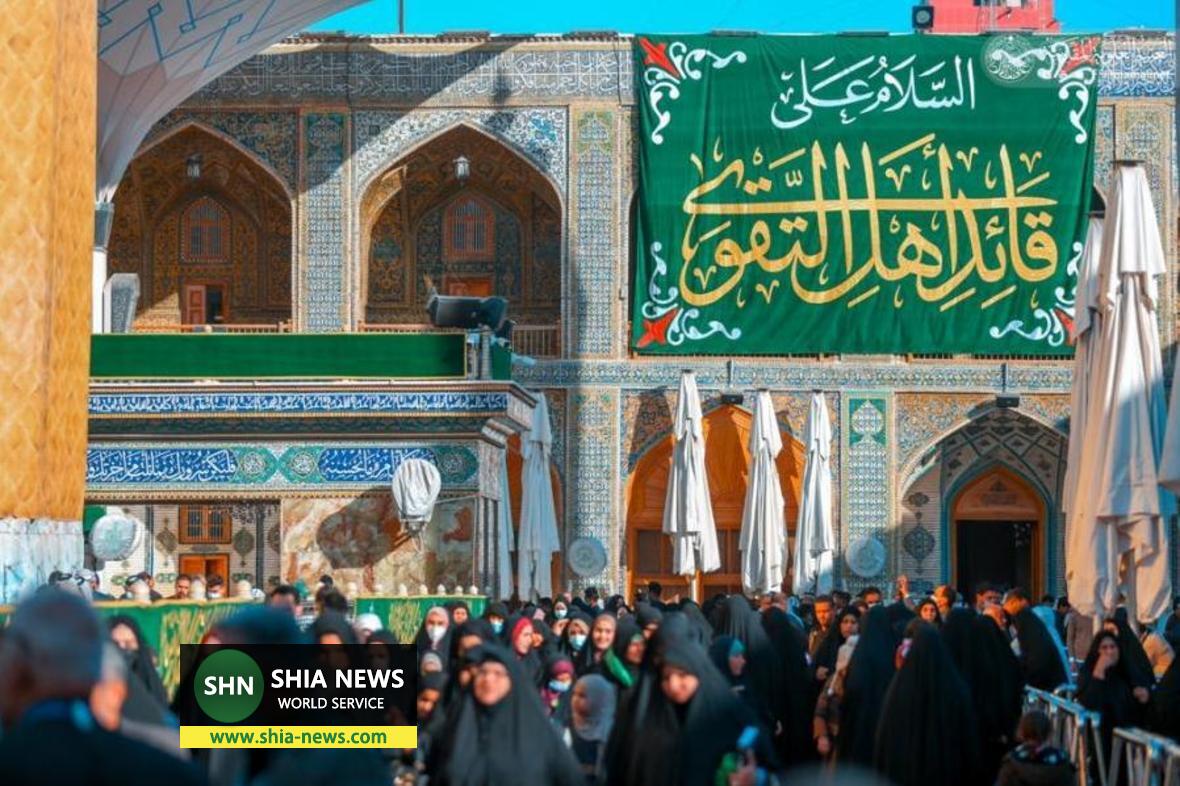 آذینبندی صحن و سرای حرم مطهر علوی در استقبال از ماه رجب آذینبندی صحن و سرای حرم مطهر علوی در استقبال از ماه رجب