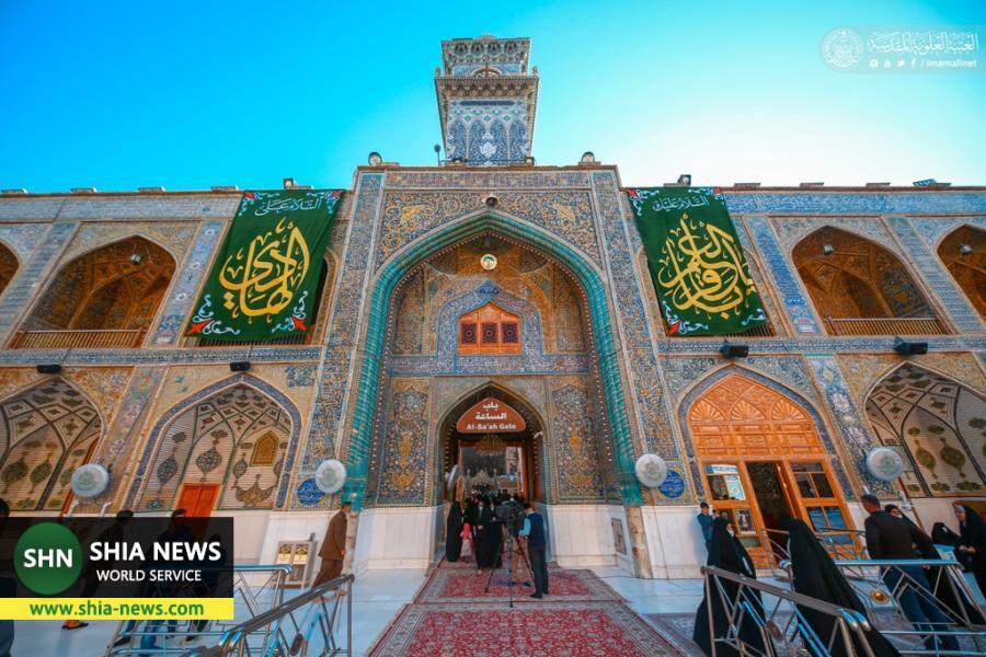 آذینبندی صحن و سرای حرم مطهر علوی در استقبال از ماه رجب آذینبندی صحن و سرای حرم مطهر علوی در استقبال از ماه رجب