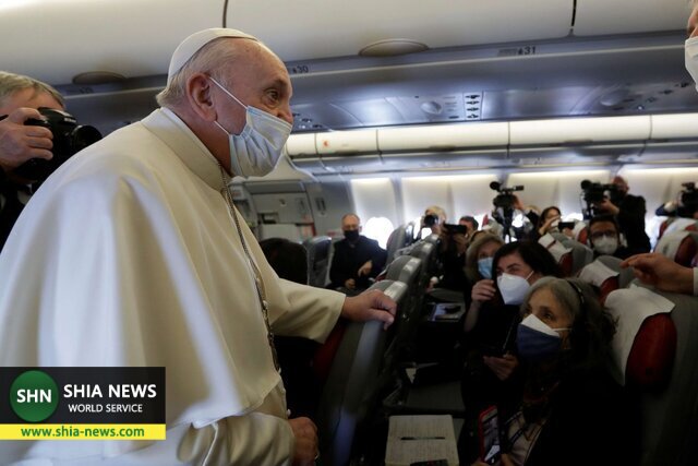 سفر تاریخی پاپ فرانسیس به عراق آغاز شد/ زائر صلح وارد بغداد شد