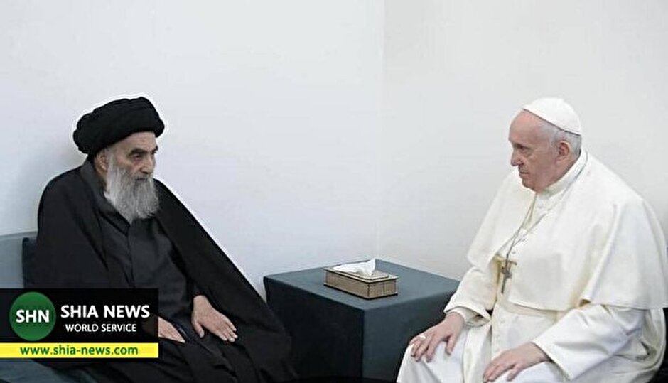 فیلمی دیدنی از دیدار تاریخی پاپ فرانسیس و آیت الله سیستانی