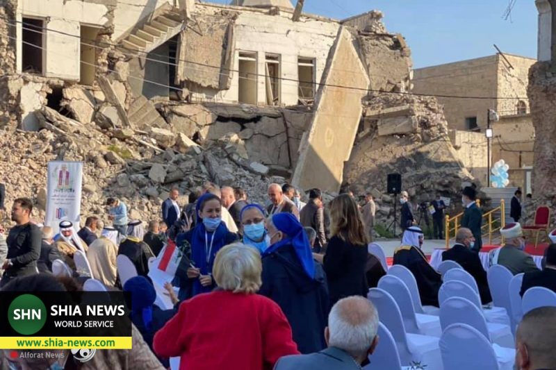 حضور پاپ در کلیسایی که توسط داعش تخریب شد+ تصاویر