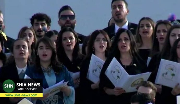 مراسم عشای ربانی با حضور پاپ در کردستان عراق مراسم عشای ربانی با حضور پاپ در کردستان عراق