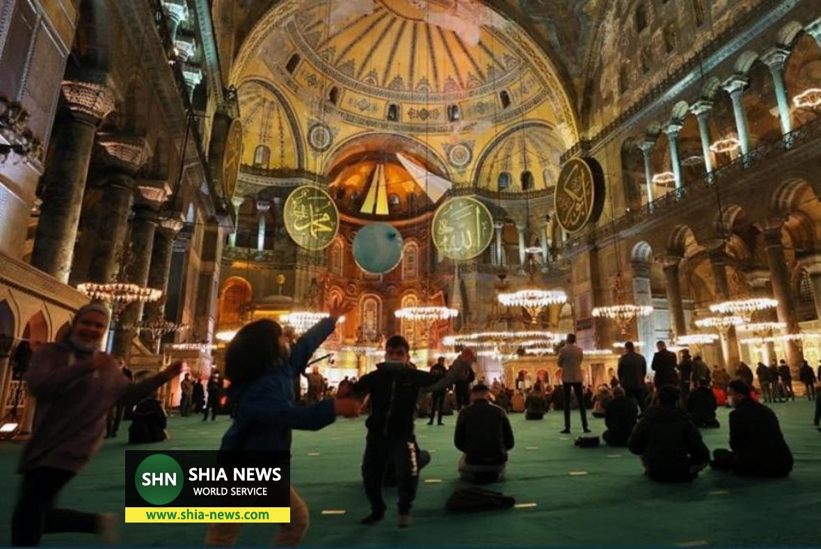 عکس | مراسم شب معراج پيامبر(ص) در ایاصوفیه