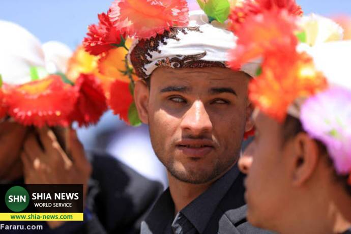 جشن ازدواج ۴۰ داماد نابینا در یمن
