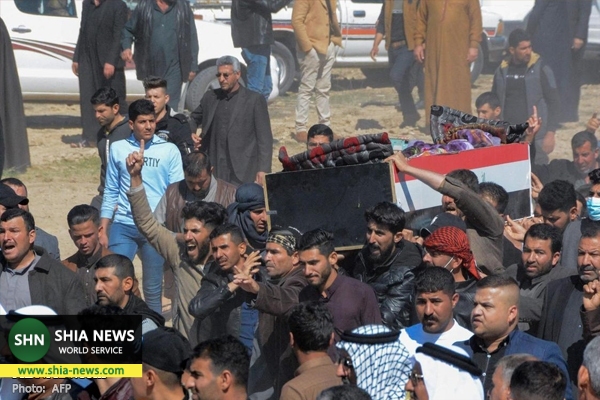 تشییع پیکر ۷ عضو خانواده عراقی کشته شده در حمله داعش