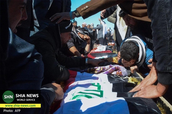 تشییع پیکر ۷ عضو خانواده عراقی کشته شده در حمله داعش