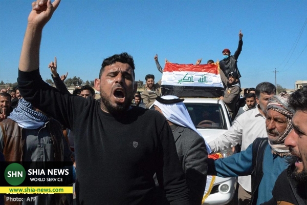 تشییع پیکر ۷ عضو خانواده عراقی کشته شده در حمله داعش + تصاویر