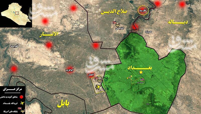 جزئیات هلاکت ۵ فرمانده داعش در عراق+ نقشه میدانی