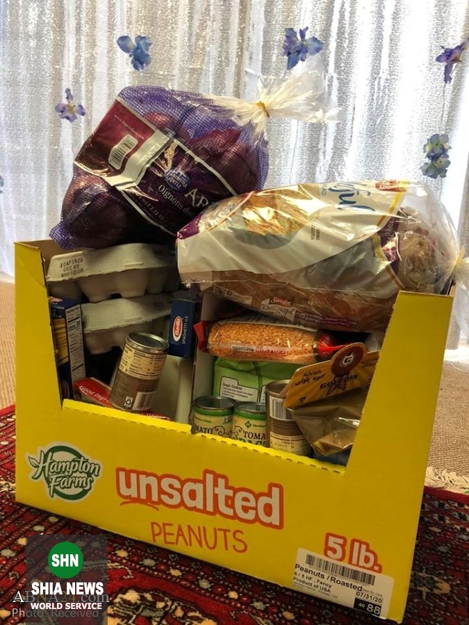 اهدای بسته‌های غذایی به نیازمندان در شهر 