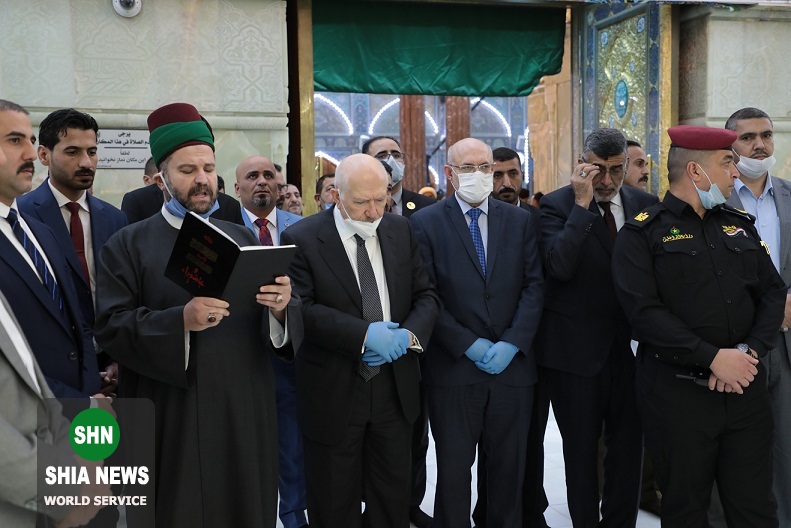 تشرف وزیر بهداشت عراق به حرم امام حسین(ع) با رعایت نکات بهداشتی