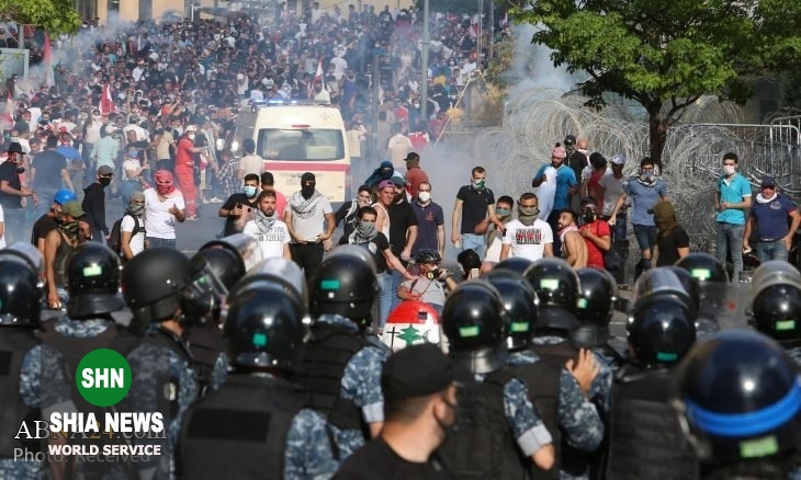 درگیری در تظاهرات لبنان