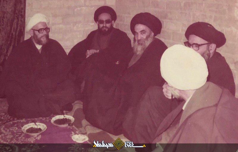تصاویری از آیت الله سیستانی در جمع علمای نجف اشرف / ۳۷ سال پیش