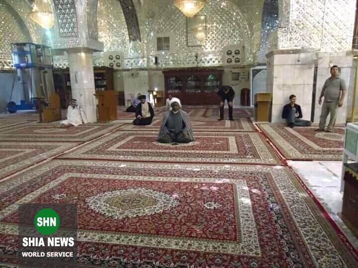 تصاویر حضور شیخ زکزاکی در حرم امامین عسکریین (ع)