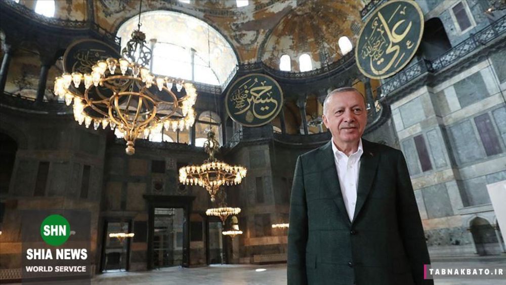 بازدید اردوغان از ایاصوفیه بعد ار تصمیم جنجالی