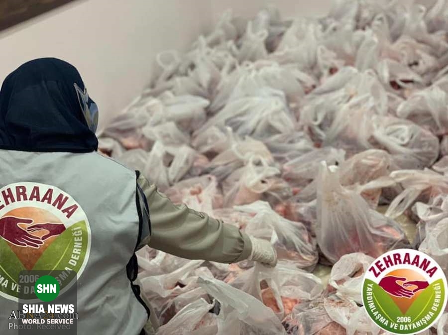 توزیع گوشت قربانی بین نیازمندان استانبول از سوی انجمن زهرا آنا