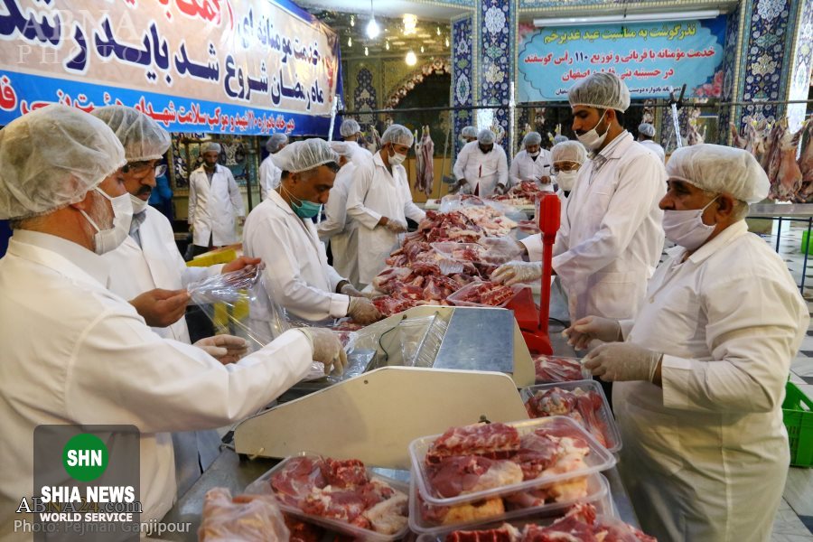 نذرگوشت به مناسبت عید غدیر خم در اصفهان